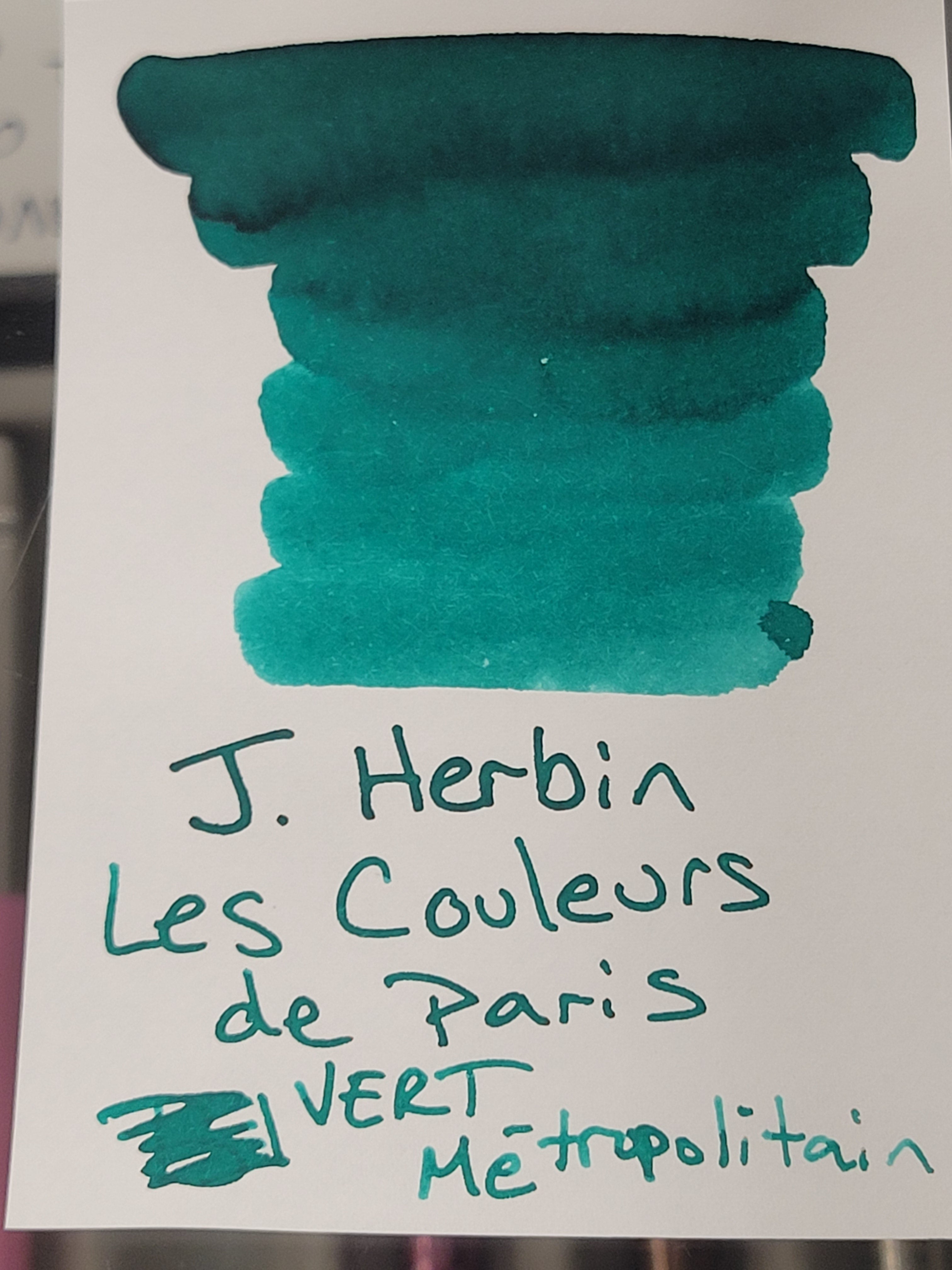 J. Herbin 30ml Bottled Ink Metropolitain - Green-Pen Boutique Ltd