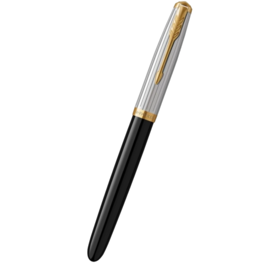 Parker 51 Fountain Pen - Premium Black - Gold Trim - Fine - Pen ...