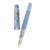 David Oscarson Tree of Life Fountain Pen - Azure Blue with Orange and Green-Pen Boutique Ltd