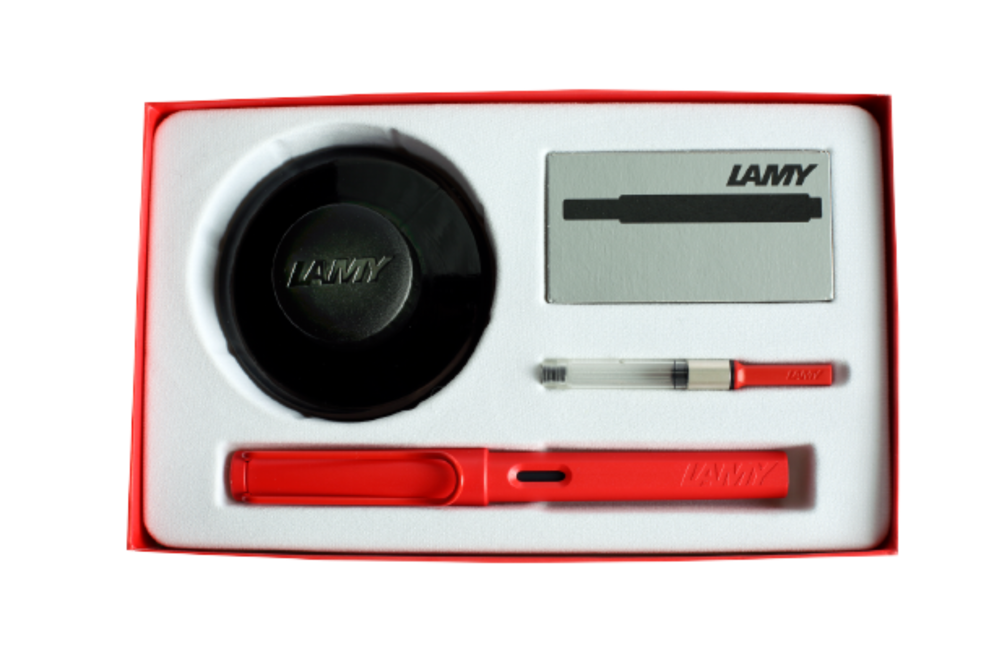 Lamy Safari Gift Set - Cozy Strawberry Fountain Pen & Black Ink-Pen Boutique Ltd