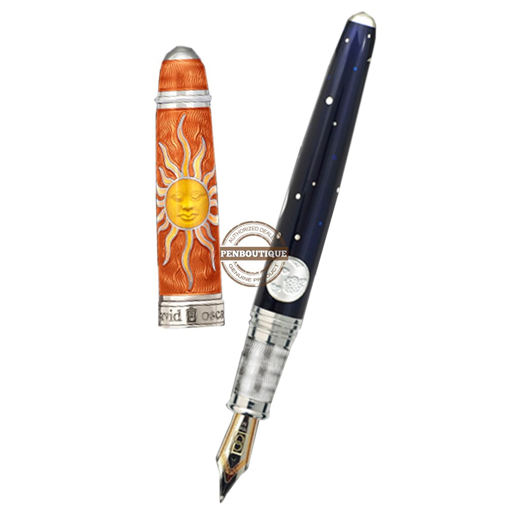 David Oscarson Celestial Fountain Pen - Limited Edition - Golden Yellow Blazing Saffron-Pen Boutique Ltd