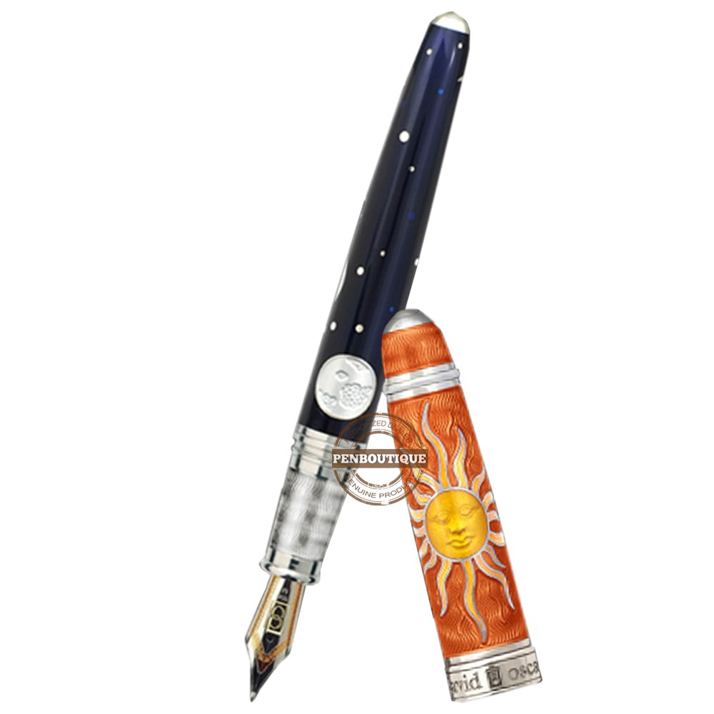 David Oscarson Celestial Fountain Pen - Limited Edition - Golden Yellow Blazing Saffron-Pen Boutique Ltd