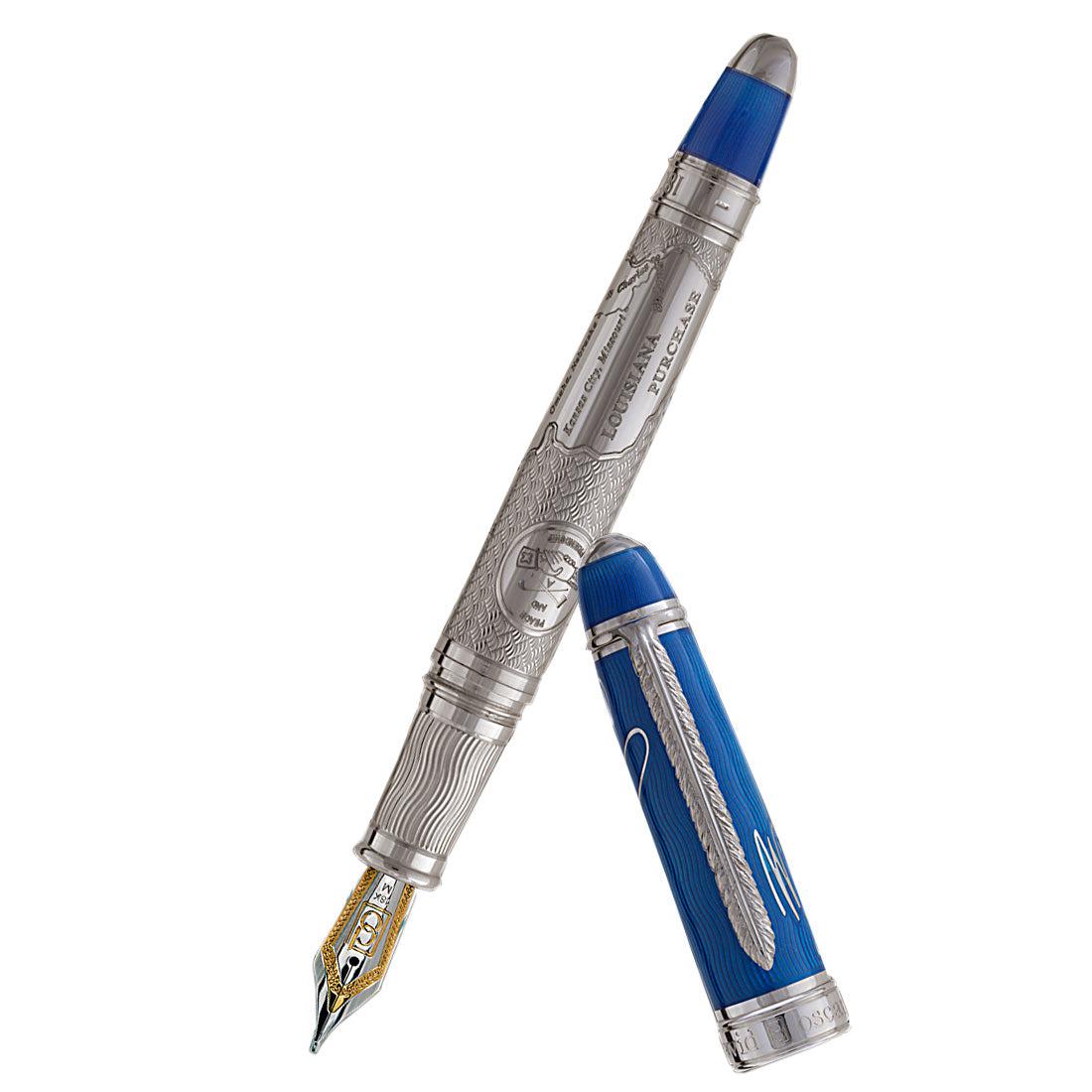 David Oscarson William Clark Fountain Pen - Sapphire Blue-Pen Boutique Ltd