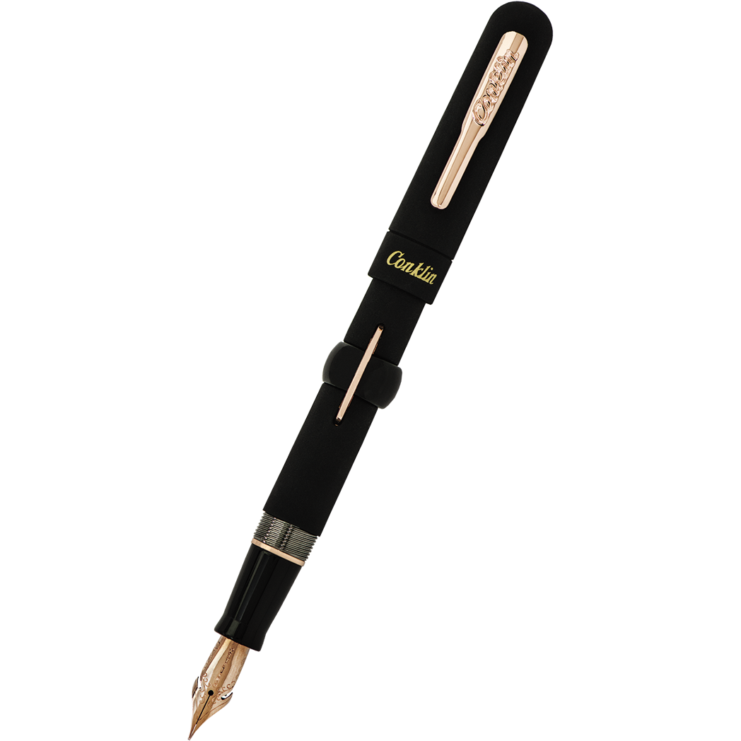 Conklin Mark Twain Fountain Pen - Limited Edition - Superblack/Rosegol - Pen  Boutique Ltd