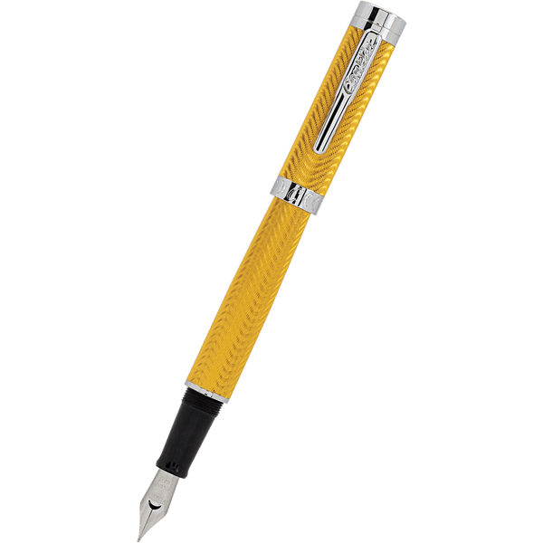 Conklin Herringbone Fountain Pen - Signature Yellow-Pen Boutique Ltd