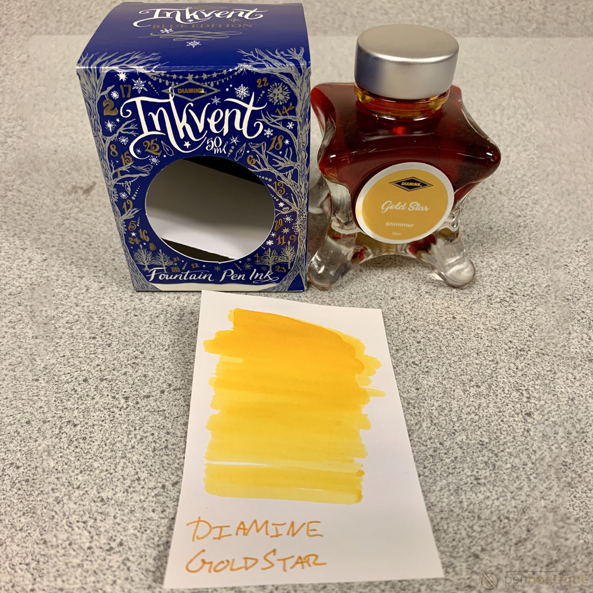 Diamine Shimmer Ink Bottle - Gold Star-Pen Boutique Ltd