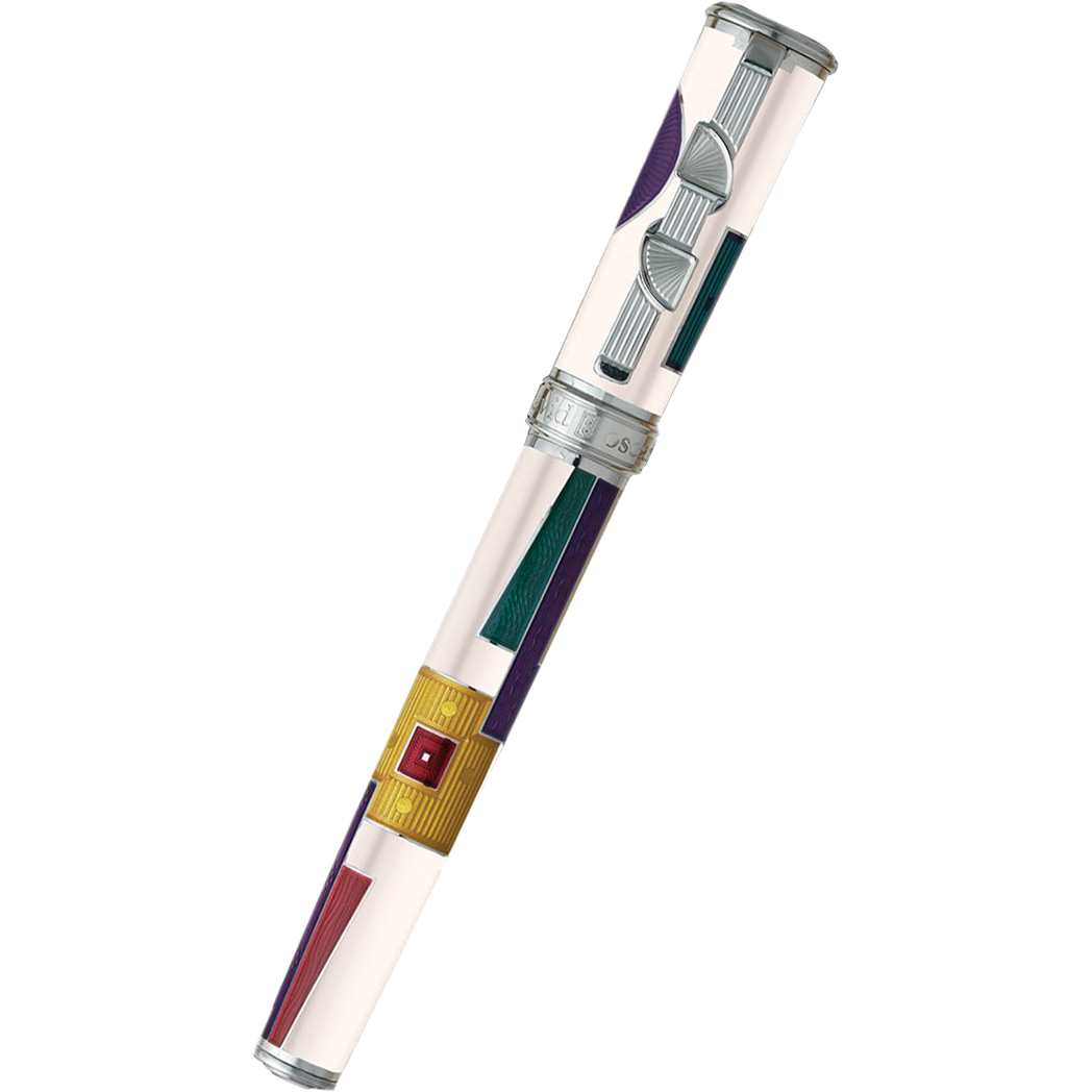 David Oscarson 15th Anniversary/American Art Deco Rollerball Pen - Opaque White-Pen Boutique Ltd