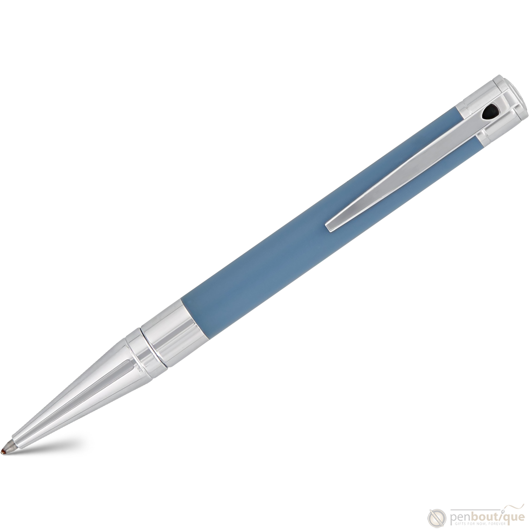 S T Dupont D-Initial Ballpoint Pen - Shark Blue-Pen Boutique Ltd