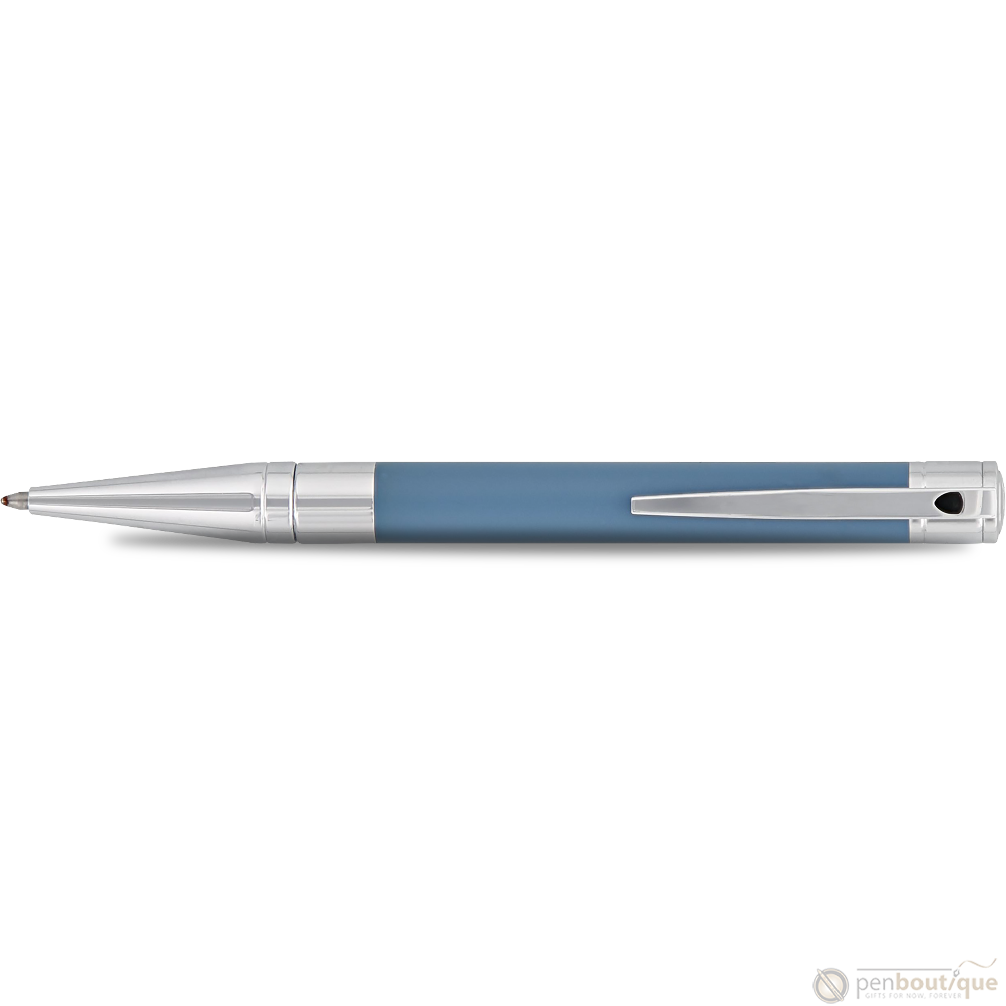 S T Dupont D-Initial Ballpoint Pen - Shark Blue-Pen Boutique Ltd