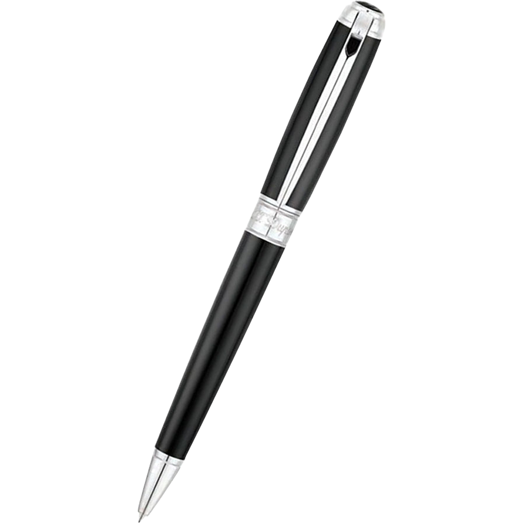 S T Dupont Line D Ballpoint Pen - Black - Palladium Trim-Pen Boutique Ltd