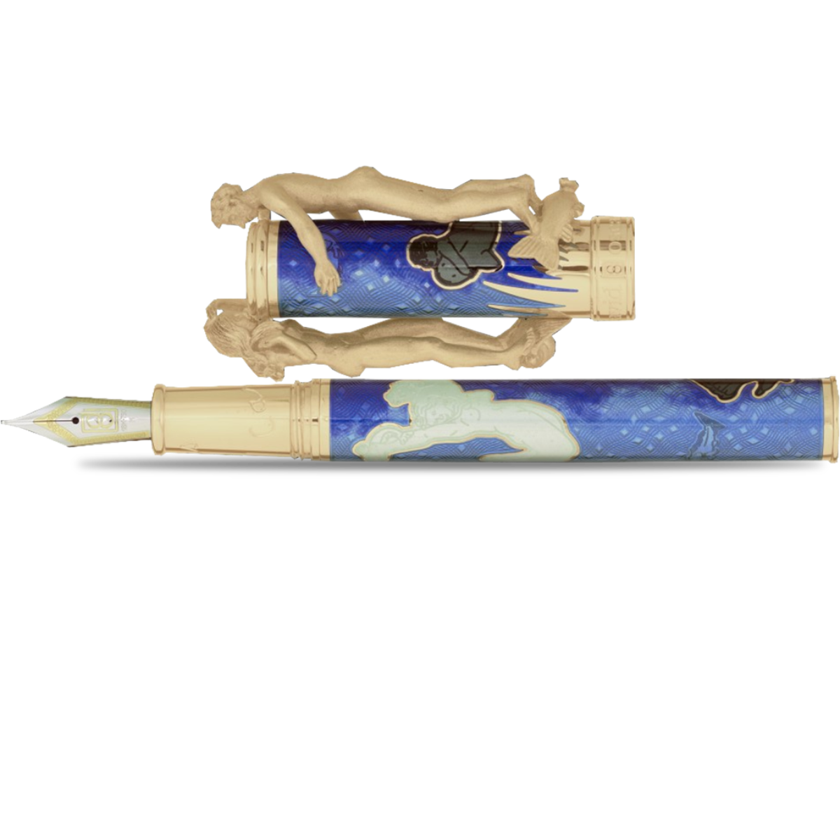 David Oscarson Marriage of the Waters Fountain Pen - Azure Blue-Pen Boutique Ltd