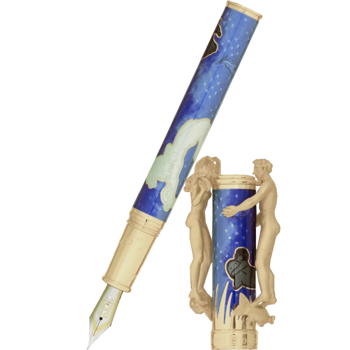 David Oscarson Marriage of the Waters Fountain Pen - Azure Blue-Pen Boutique Ltd