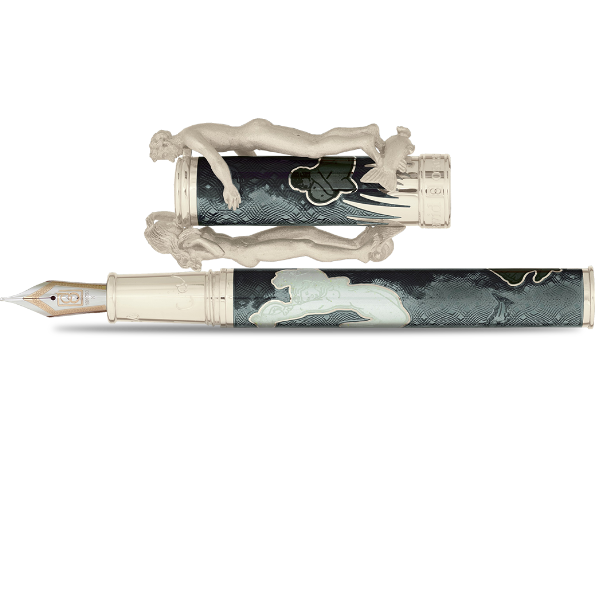 David Oscarson Marriage of the Waters Fountain Pen - Grey-Pen Boutique Ltd