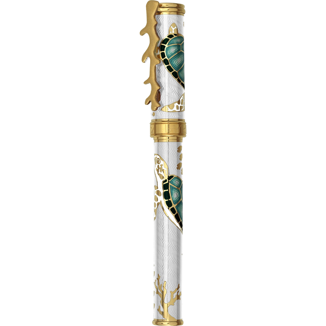 David Oscarson Sea Turtle Fountain Pen - White-Pen Boutique Ltd