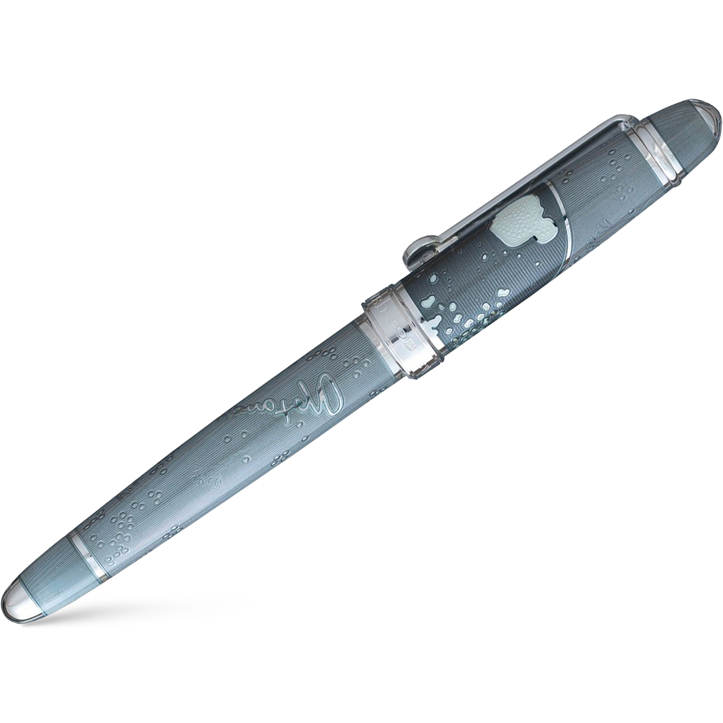 David Oscarson Sir Alexander Fleming Fountain Pen - Translucent Grey (Granite)-Pen Boutique Ltd