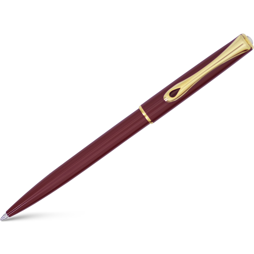 Diplomat Traveller EasyFLOW Ballpoint Pen - Dark Red - Gold-Pen Boutique Ltd