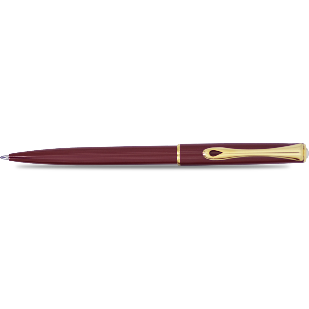 Diplomat Traveller EasyFLOW Ballpoint Pen - Dark Red - Gold-Pen Boutique Ltd