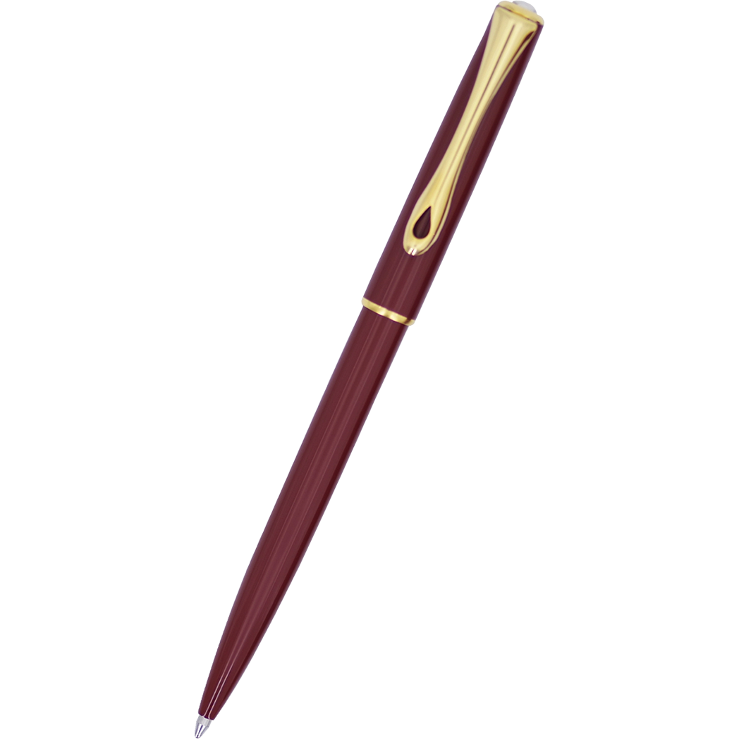 Diplomat Traveller EasyFLOW Ballpoint Pen - Dark Red - Gold-Pen Boutique Ltd