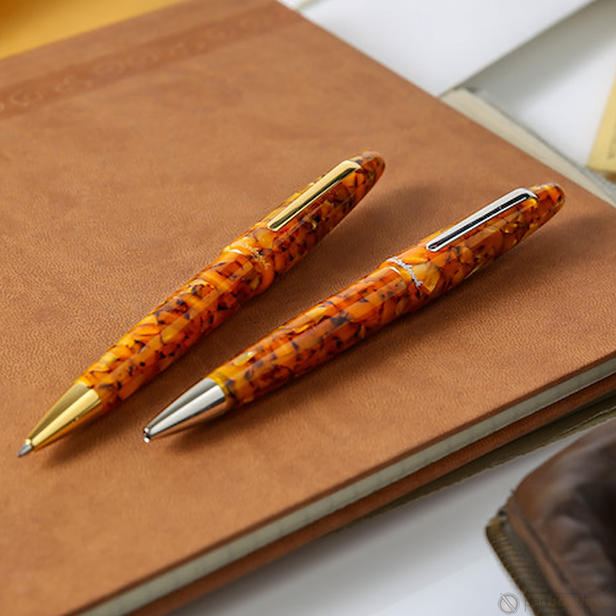 Esterbrook Estie Ballpoint Pen - Honeycomb - Gold Trim-Pen Boutique Ltd