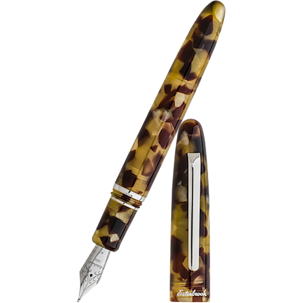 Esterbrook Estie Fountain Pen - Tortoise - Chrome Trim-Pen Boutique Ltd