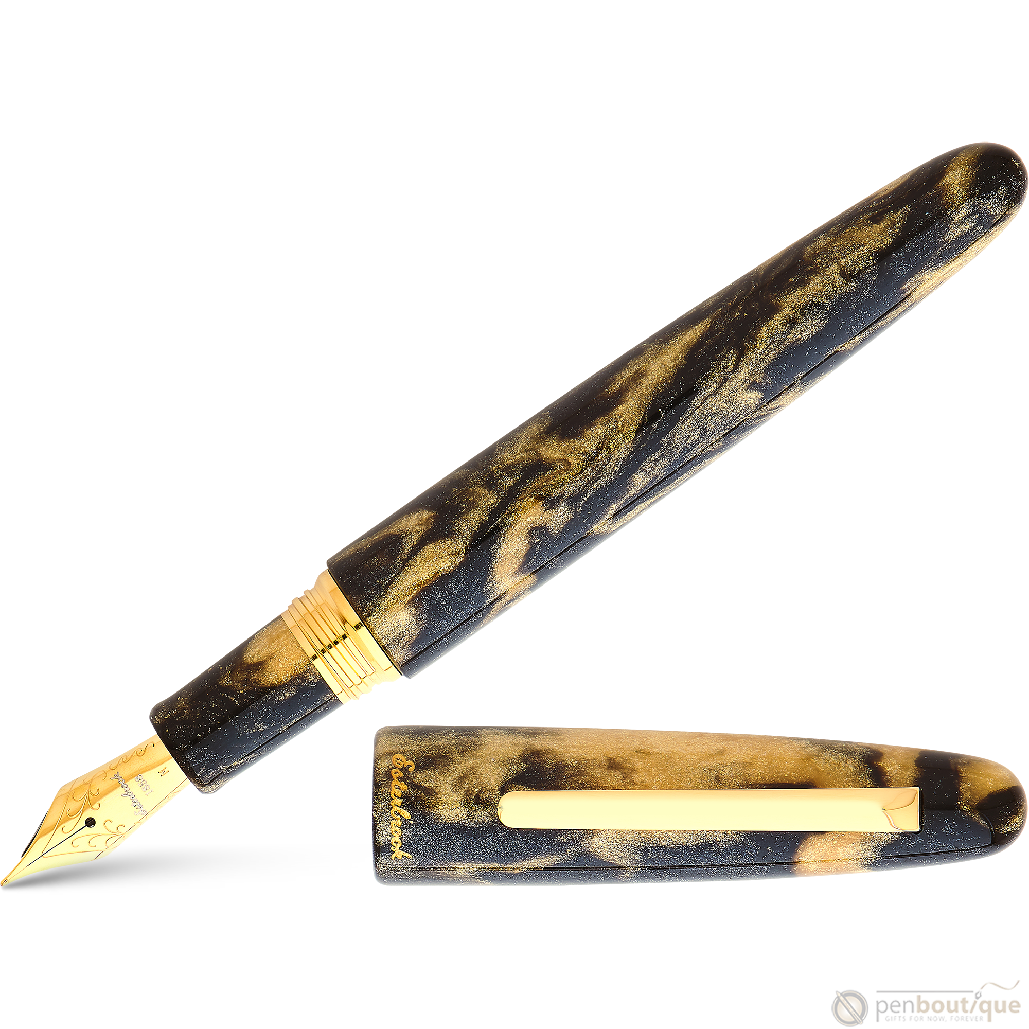 Esterbrook Estie OS Fountain Pen - Gold Rush Prospector Black-Pen Boutique Ltd