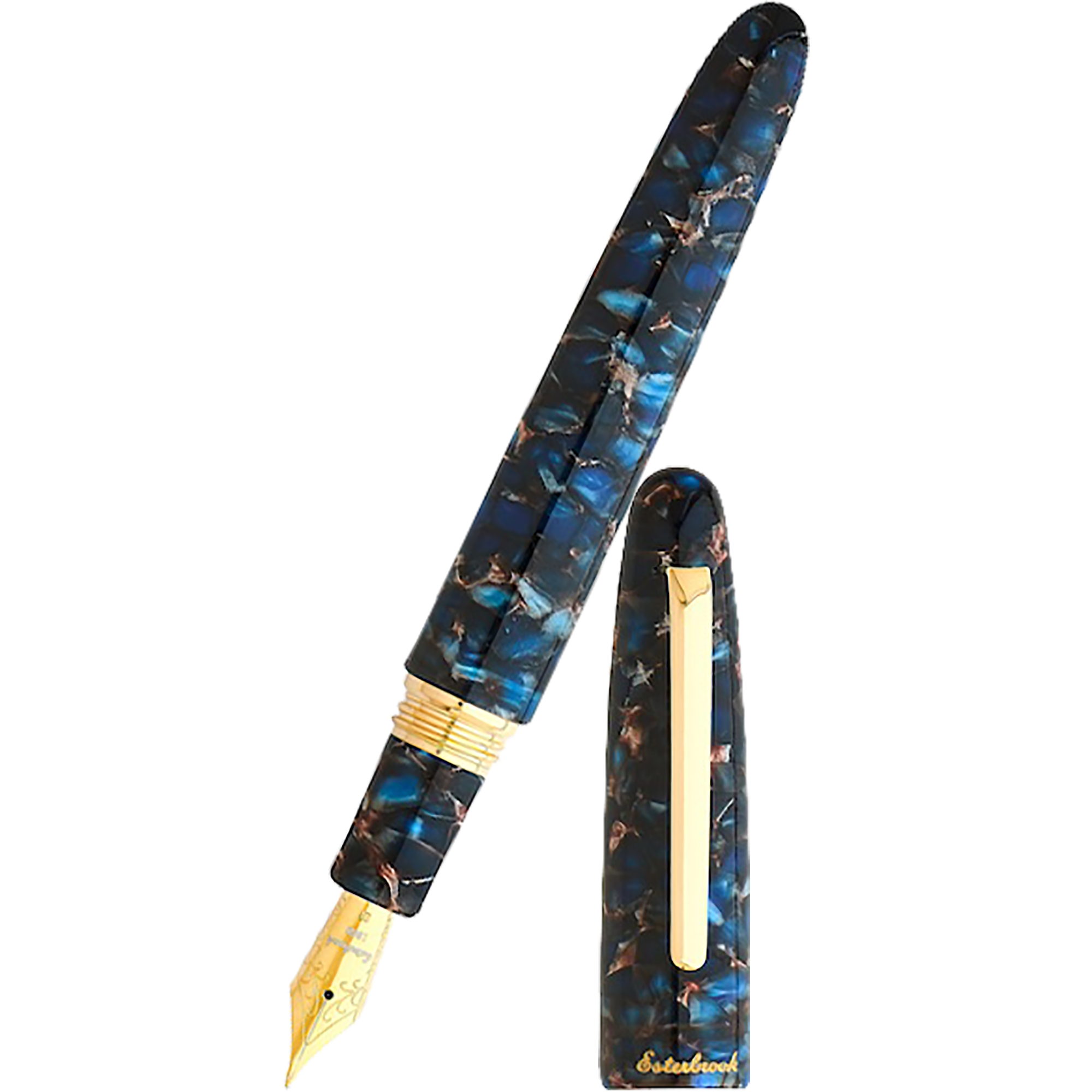 Esterbrook Estie OS Fountain Pen - Nouveau Bleu - Gold Trim-Pen Boutique Ltd