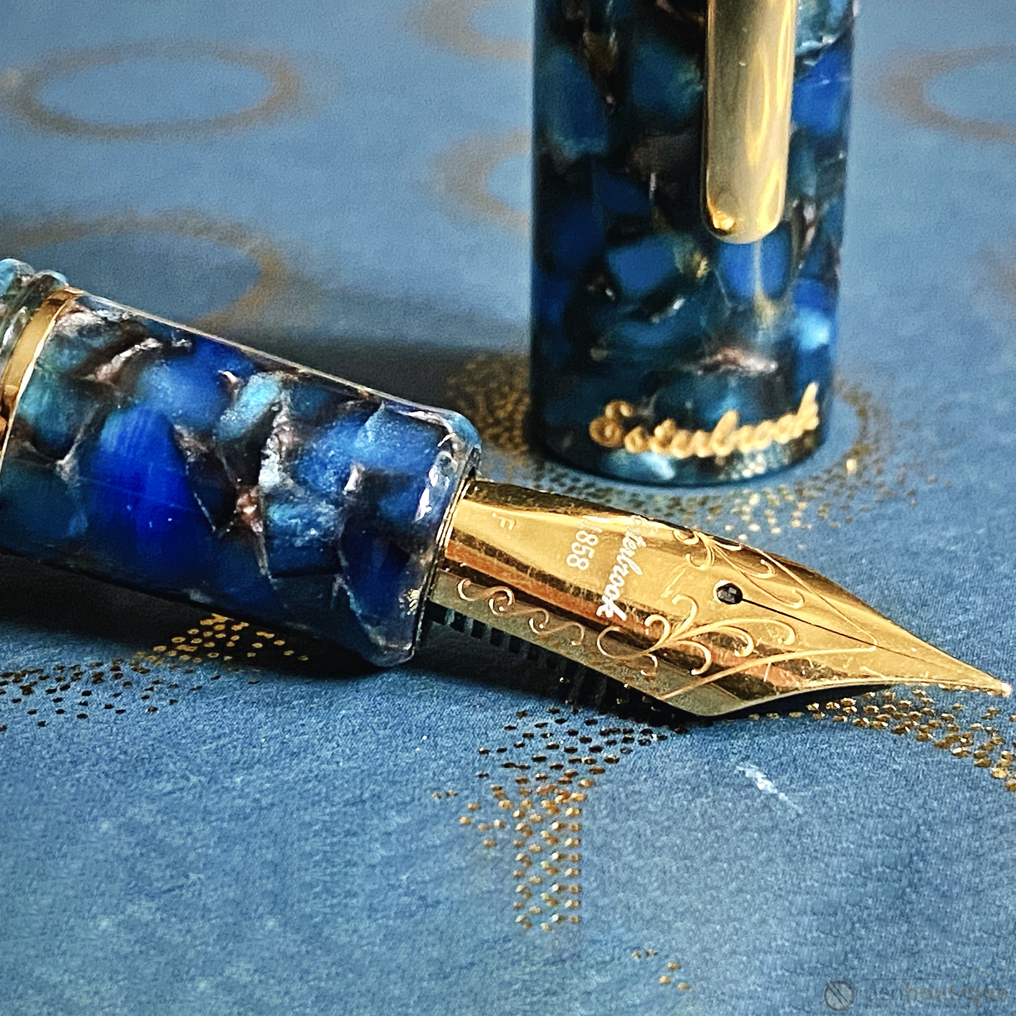 Esterbrook Estie OS Fountain Pen - Nouveau Bleu - Gold Trim-Pen Boutique Ltd