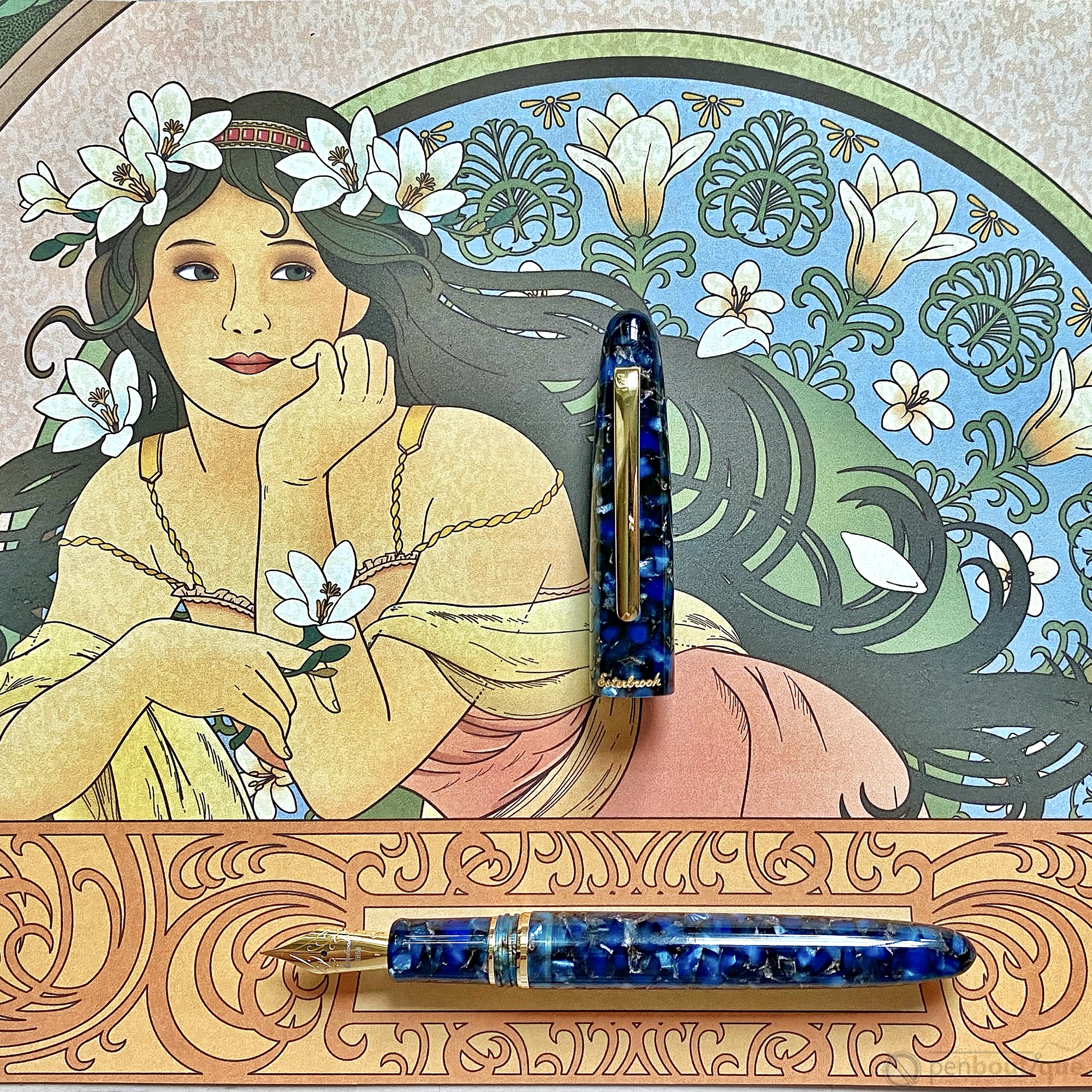 Esterbrook Estie OS Fountain Pen - Nouveau Bleu - Gold Trim-Pen Boutique Ltd