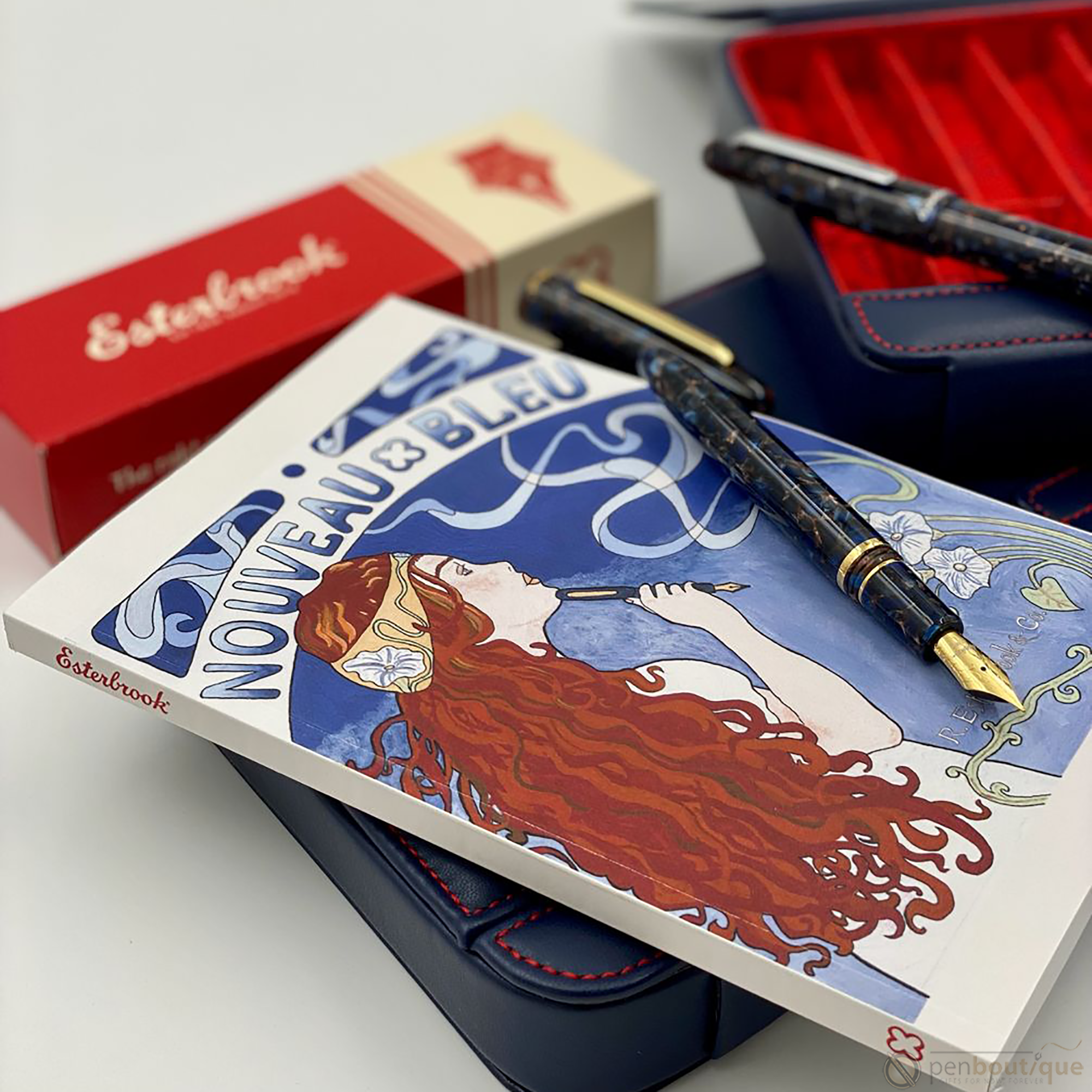 Esterbrook Estie OS Fountain Pen - Nouveau Bleu - Gold Trim-Pen Boutique Ltd