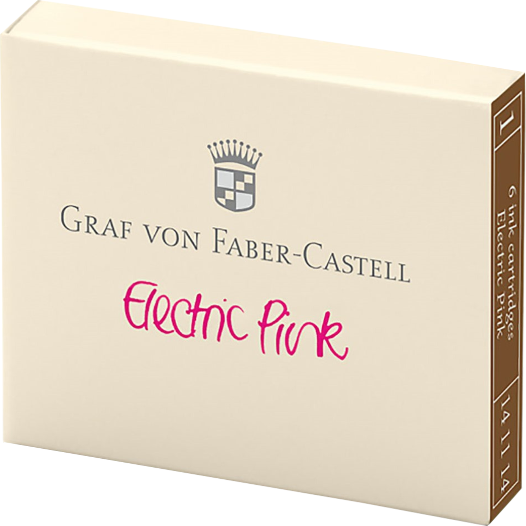 Graf Von Faber-Castell Electric Pink Ink - 6 Cartridges