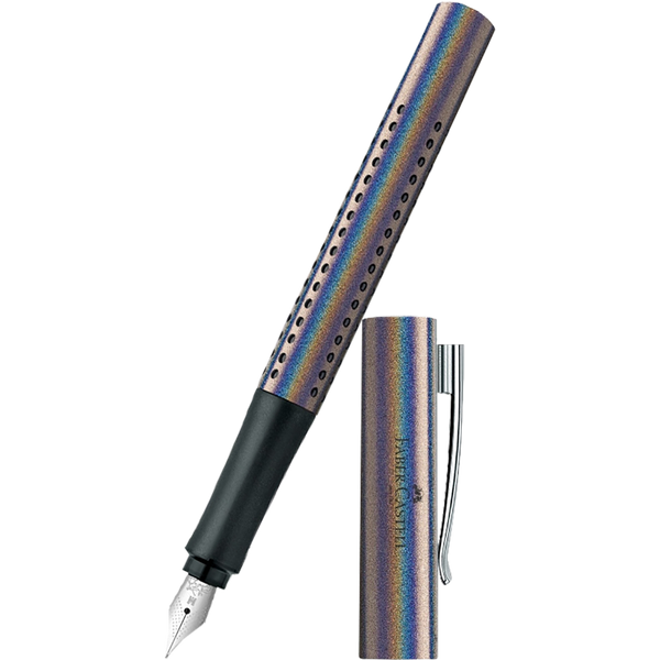 Faber Castell Grip Fountain Pen - Glam Edition - Silver-Pen Boutique Ltd