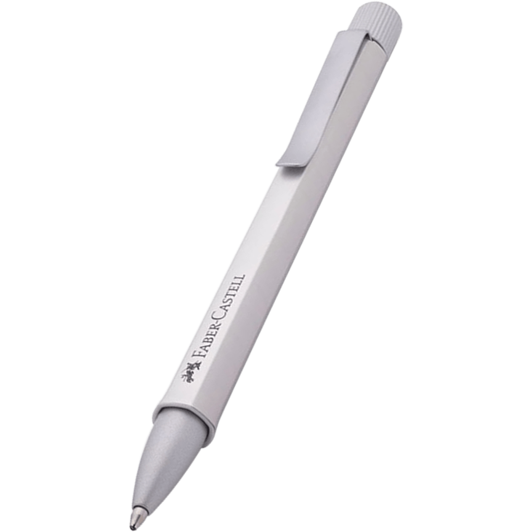 Faber Castell Hexo Ballpoint Pen - Silver-Pen Boutique Ltd