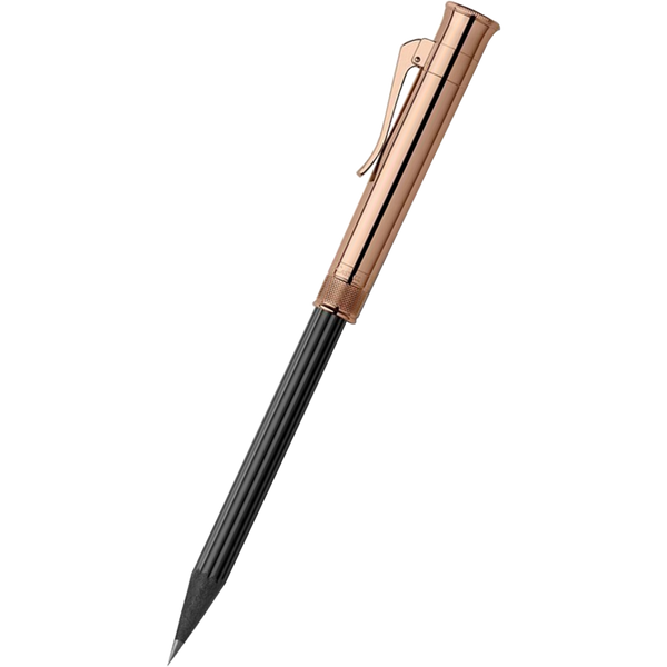 Graf Von Faber-Castell Perfect Pencil - Black - Rose Gold Trim-Pen Boutique Ltd