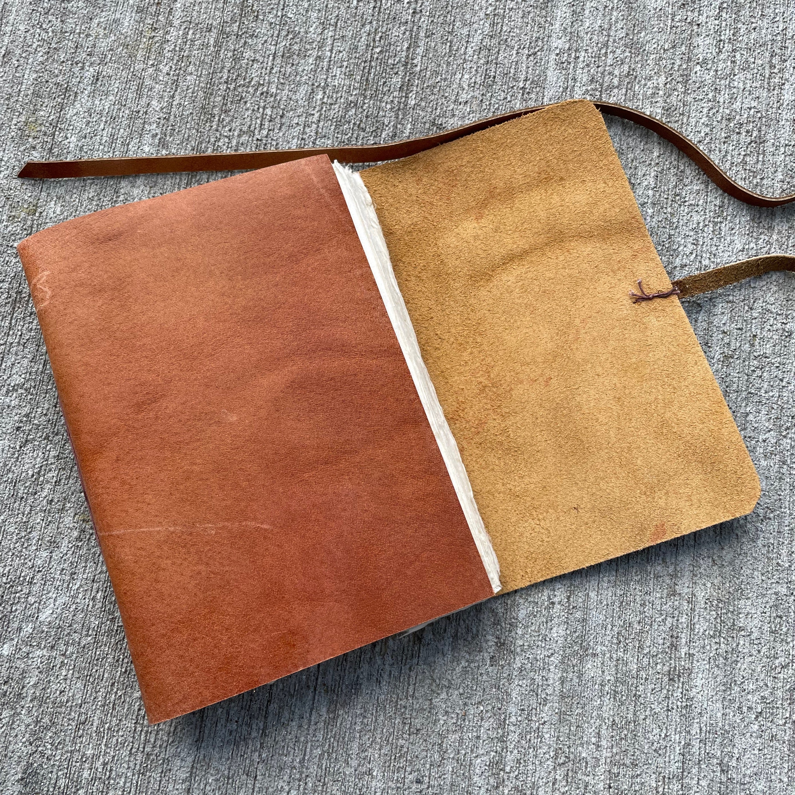 Monk Paper Buffalo Leather Tan Lokta Large Journal-Pen Boutique Ltd