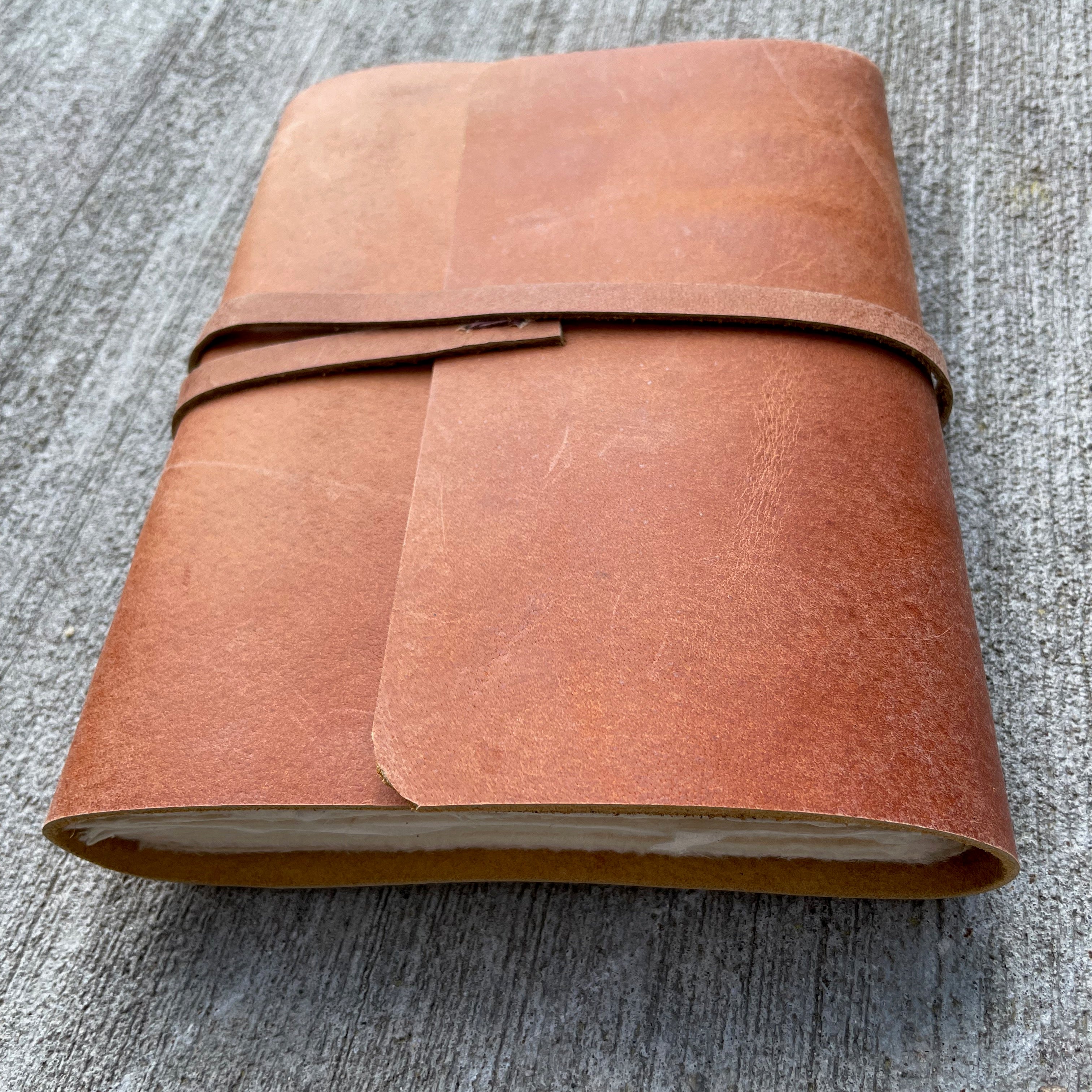 Monk Paper Buffalo Leather Tan Lokta Large Journal-Pen Boutique Ltd