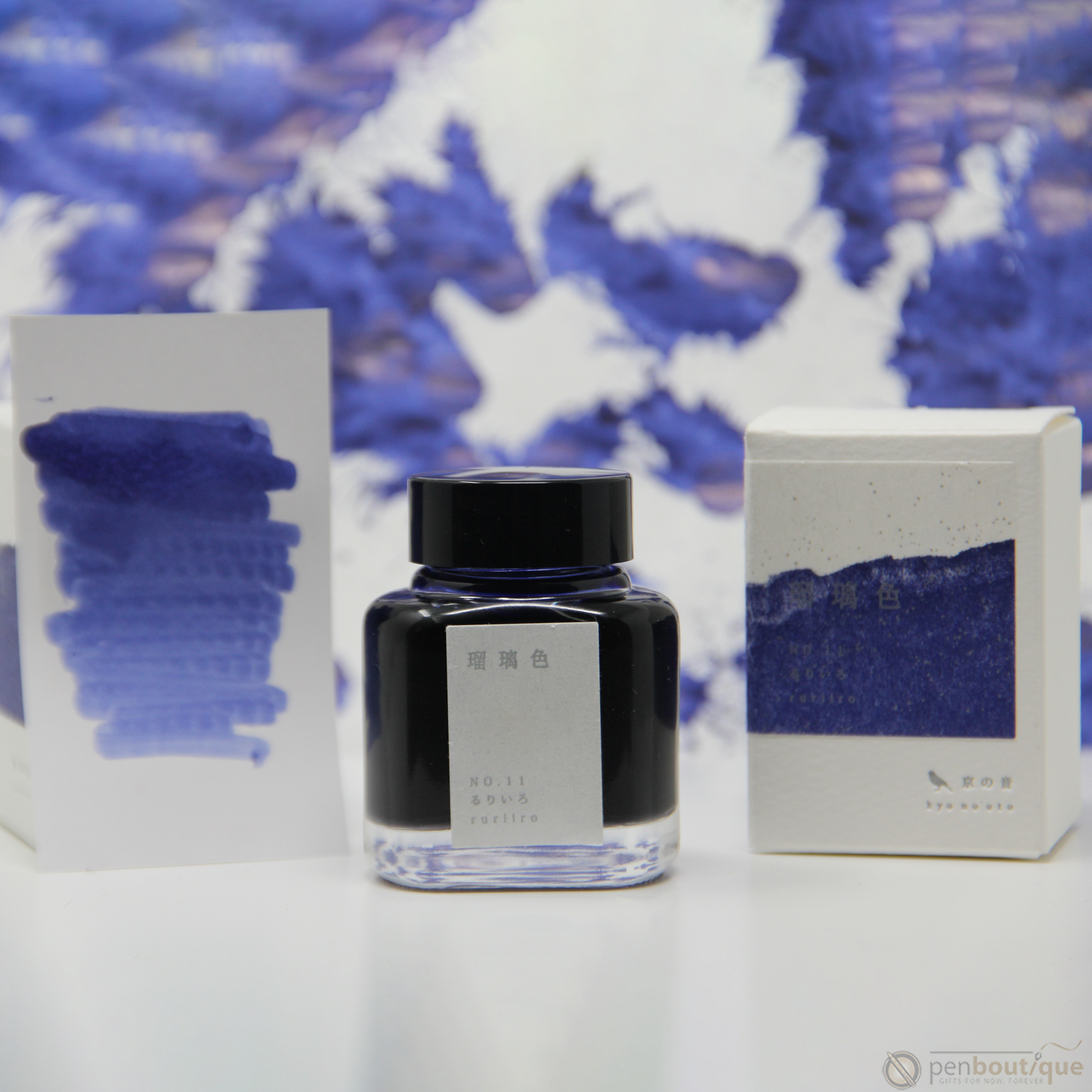 Kyoto Shimmer Ink Bottle - Ruriiro - 40ml-Pen Boutique Ltd