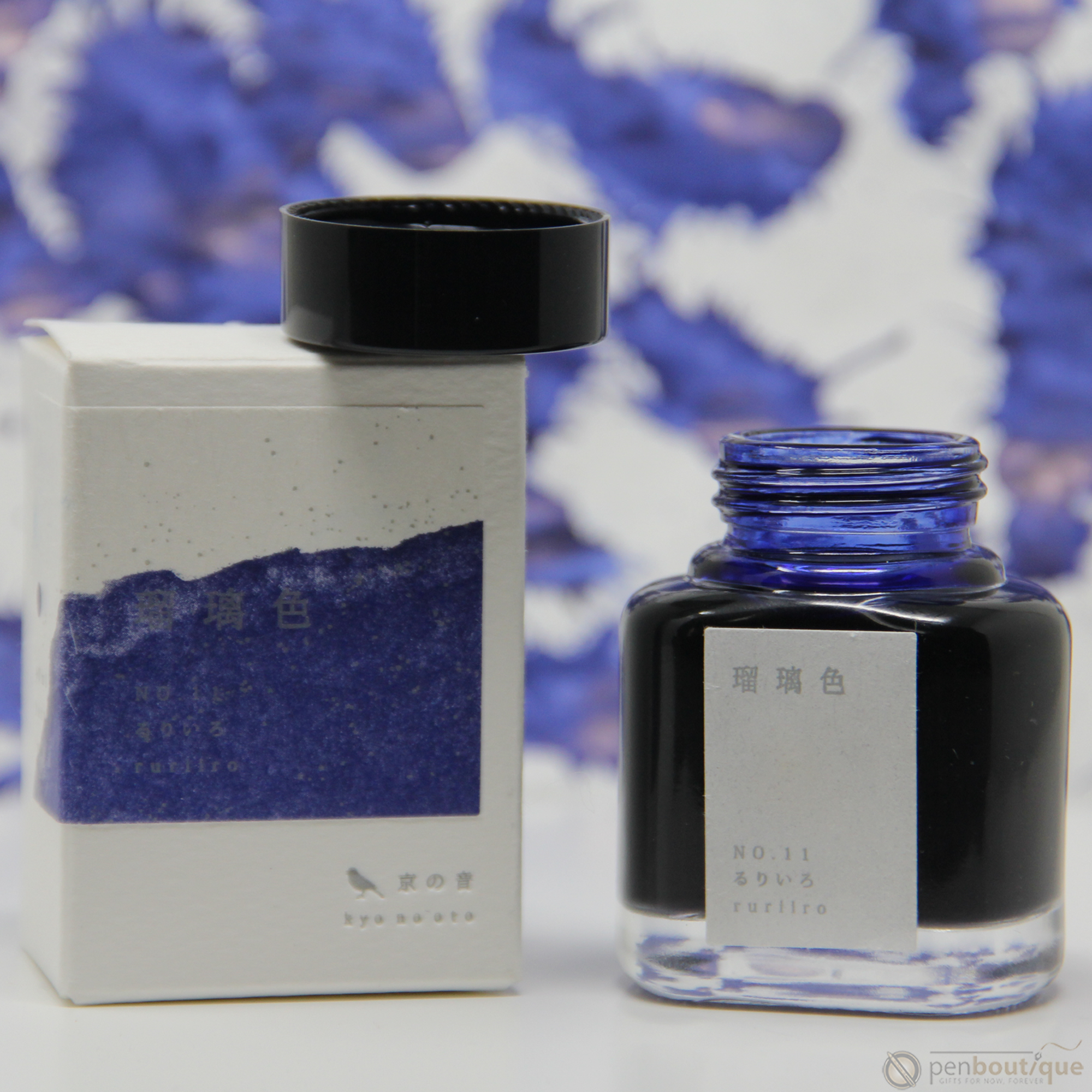 Kyoto Shimmer Ink Bottle - Ruriiro - 40ml-Pen Boutique Ltd