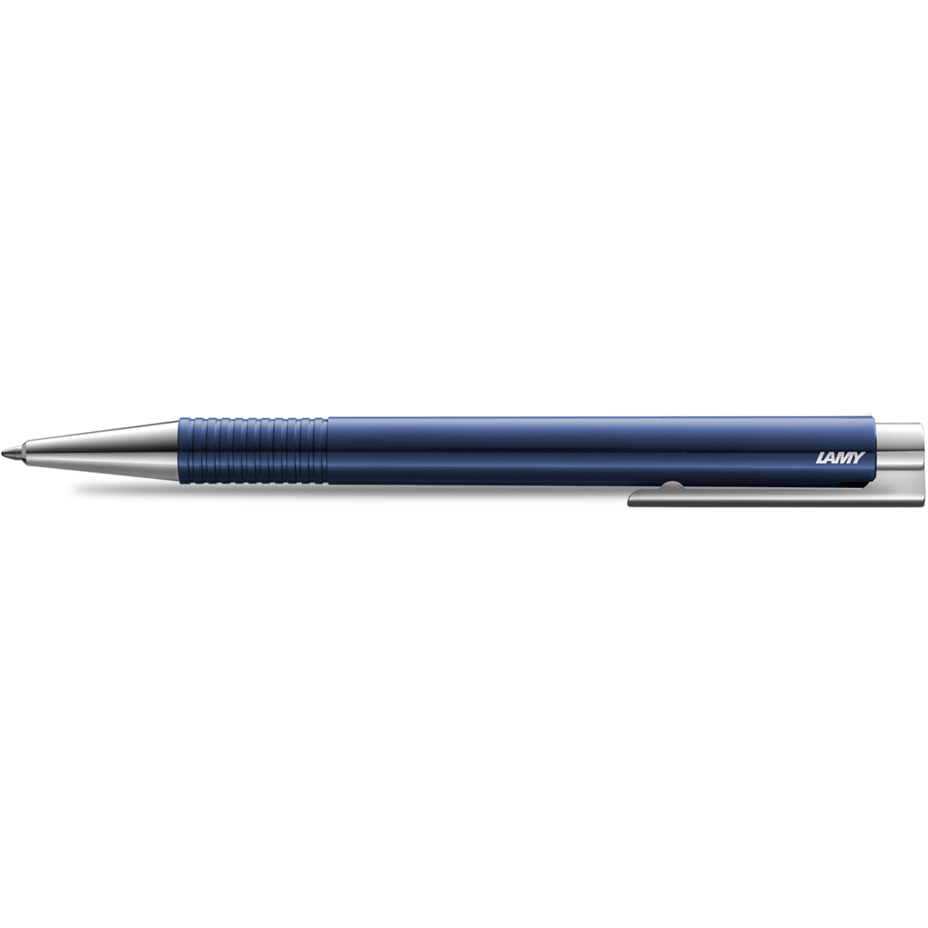 Lamy Logo M+ Blue Glossy Ballpoint Pen - Pen Boutique Ltd