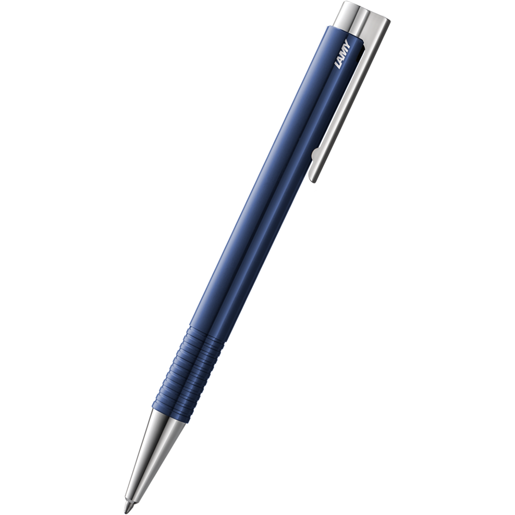 Lamy Logo M+ Blue Glossy Ballpoint Pen - Pen Boutique Ltd