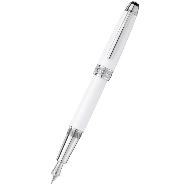 Montblanc Meisterstück Ballpoint Pen - Solitaire White - Platinum Trim - Pen  Boutique Ltd