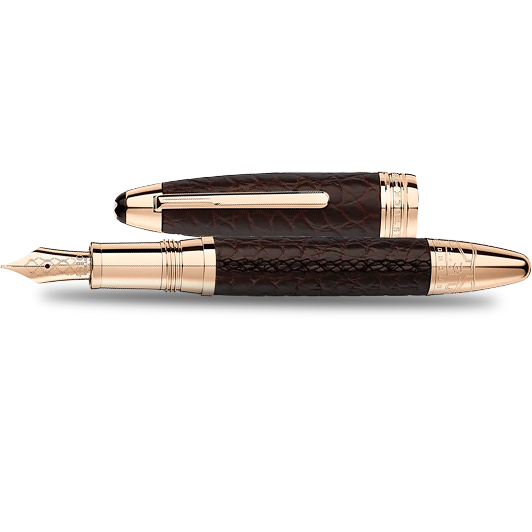 Montblanc Meisterstuck Fountain Pen - Great Masters - Alligator Leather - Brown-Pen Boutique Ltd