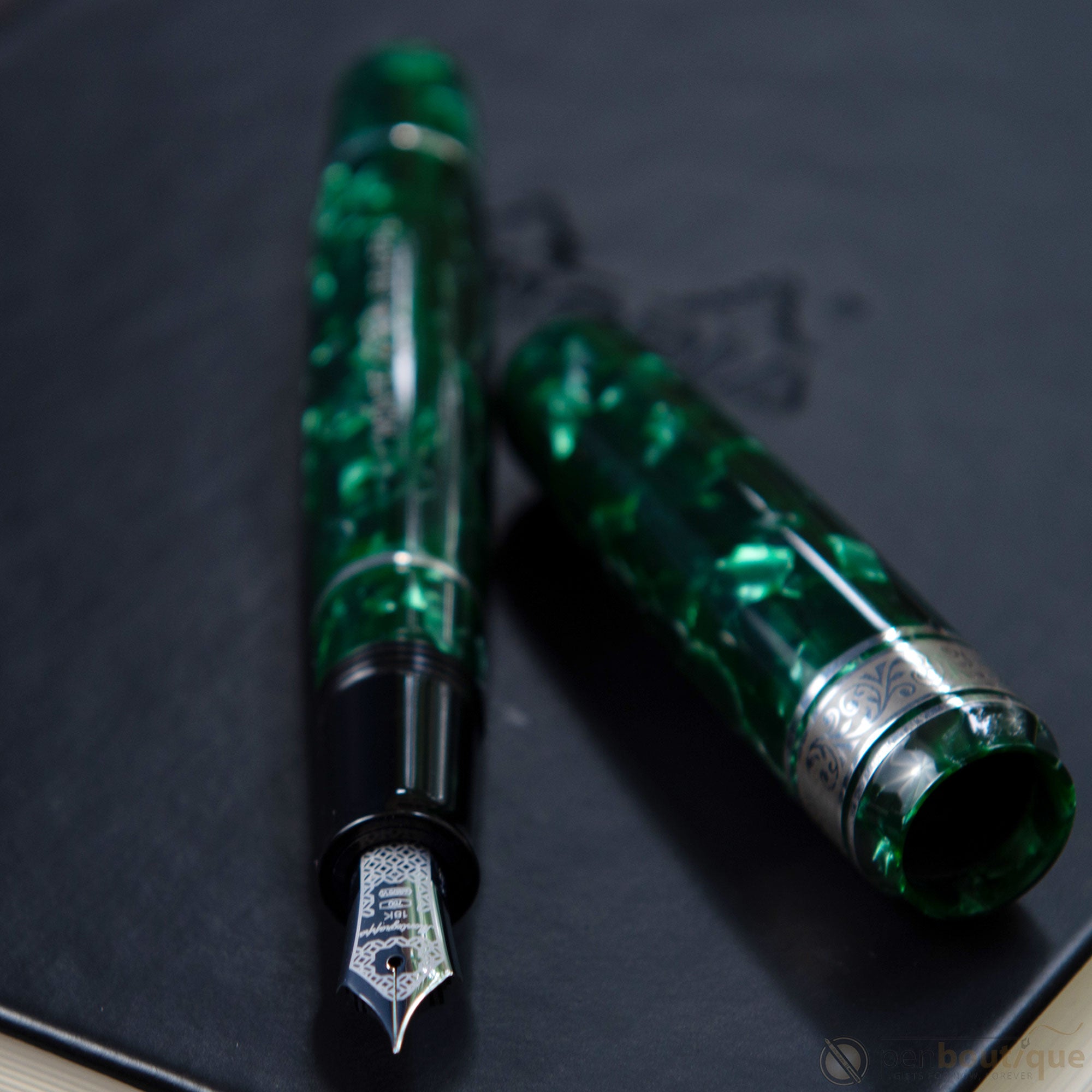 Montegrappa Ammiraglio 1939 Fountain Pen - Limited Edition - Malachite-Pen Boutique Ltd