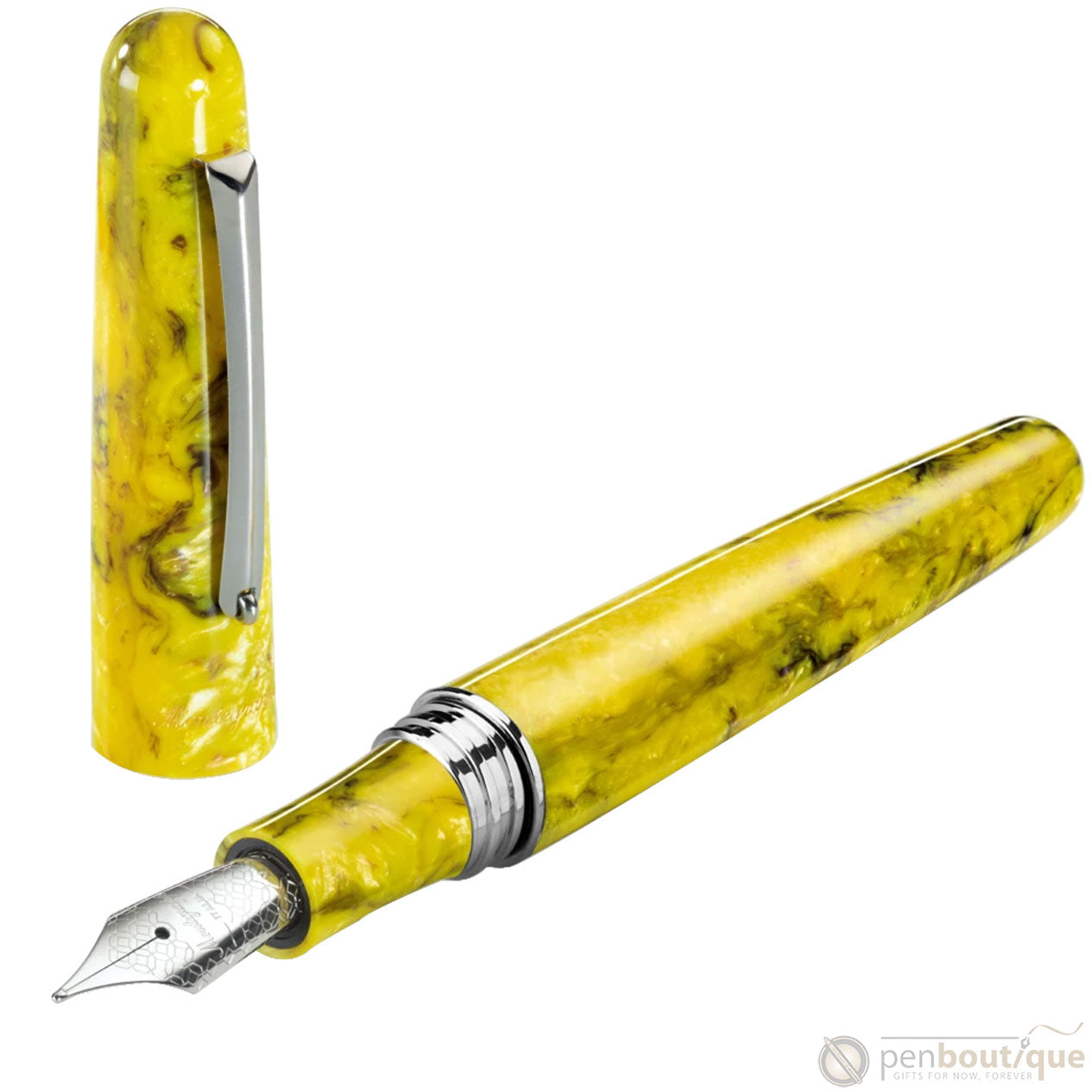 Montegrappa Elmo 01 Fantasy Bloom Fountain Pen - Iris Yellow-Pen Boutique Ltd