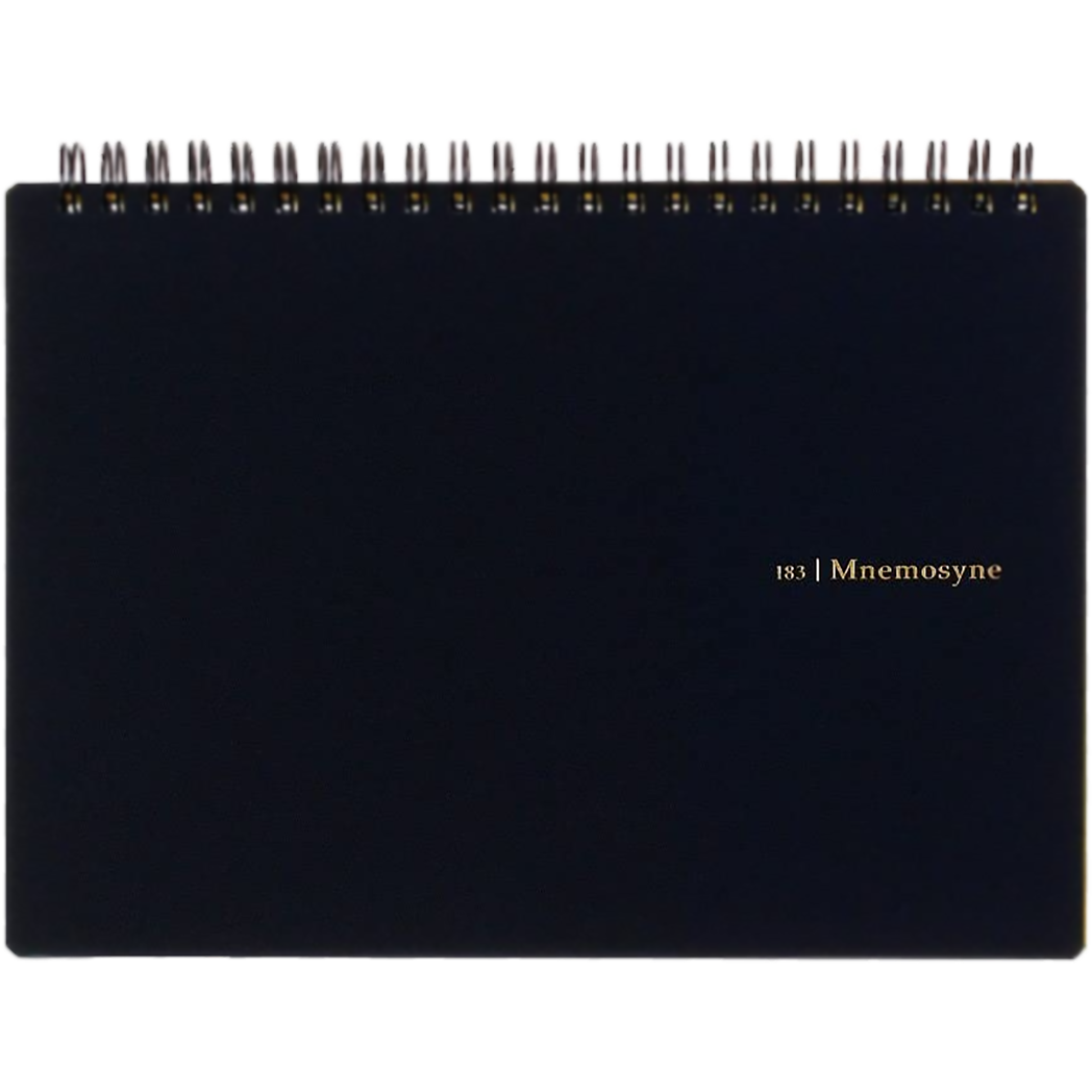 Maruman Mnemosyne Notebook - Black - Blank - A4-Pen Boutique Ltd