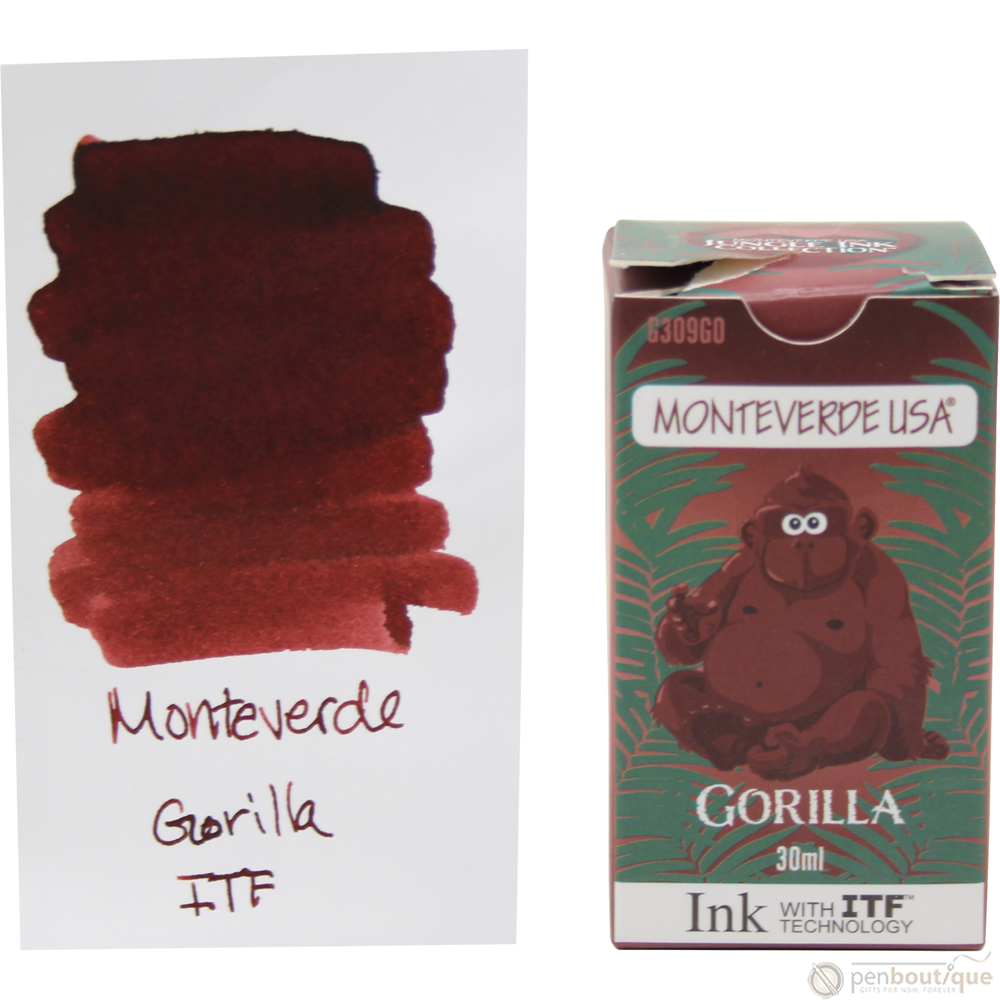 Monteverde Ink Bottle - Jungle Gorilla (Red) - 30 ml-Pen Boutique Ltd