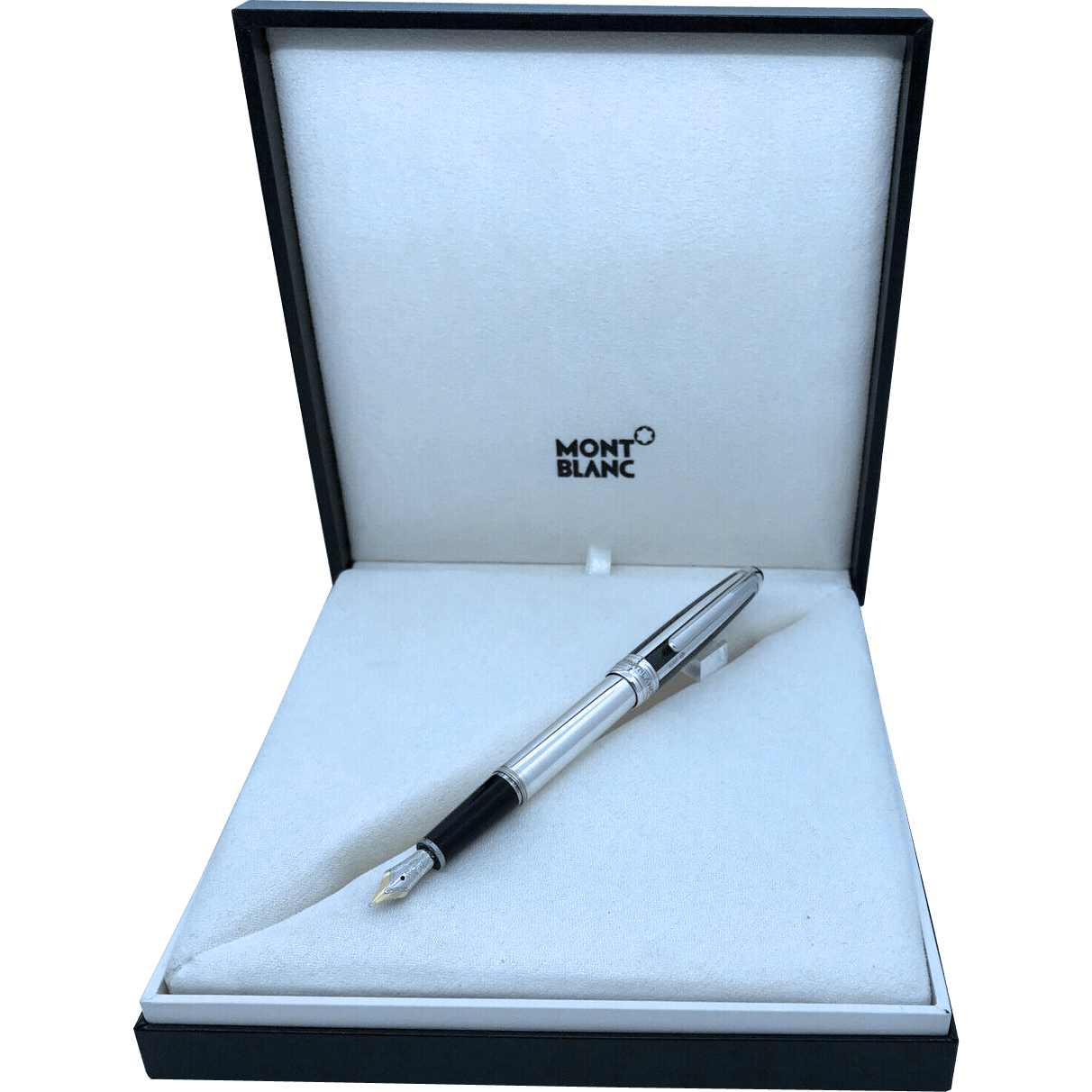 Montblanc 144 Meisterstuck Fountain Pen -Silver Fiber Guilloche M-Pen Boutique Ltd