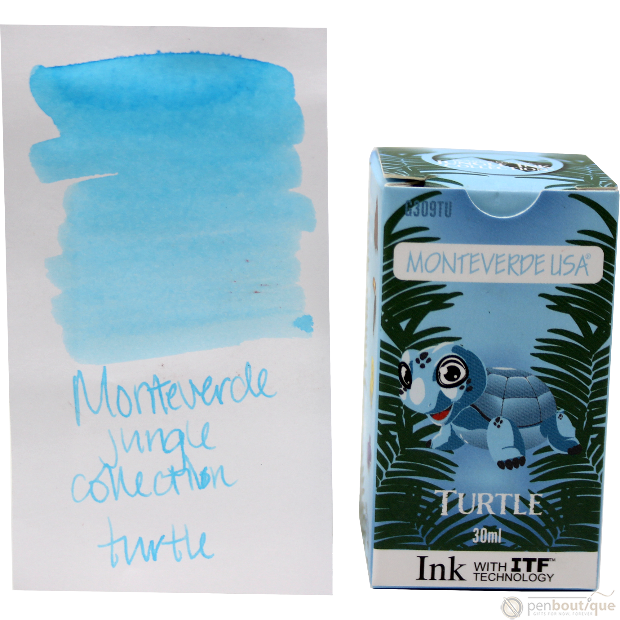 Monteverde Ink Bottle - Jungle Turtle (Turquoise) - 30 ml-Pen Boutique Ltd