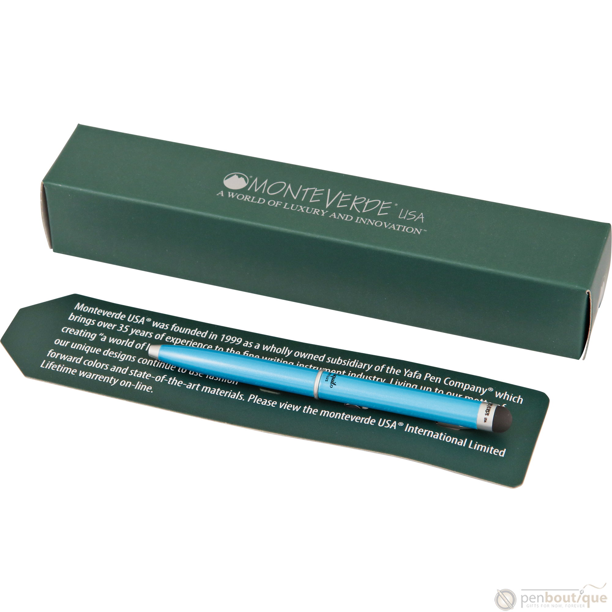 Monteverde Poquito Stylus Ballpoint Pen - Maui Blue-Pen Boutique Ltd