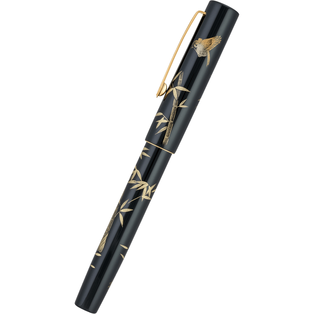 Namiki Yukari Fountain Pen - Chinkin Bamboo and Sparrow-Pen Boutique Ltd