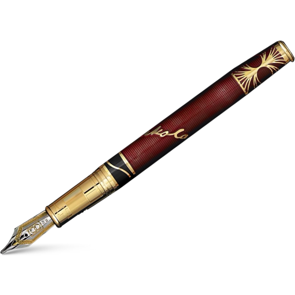 David Oscarson Tesla Fountain Pen - Translucent Red-Pen Boutique Ltd